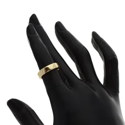 Pre-owned Bvlgari Tubogas Pink White Yellow Band Ring () In Multi