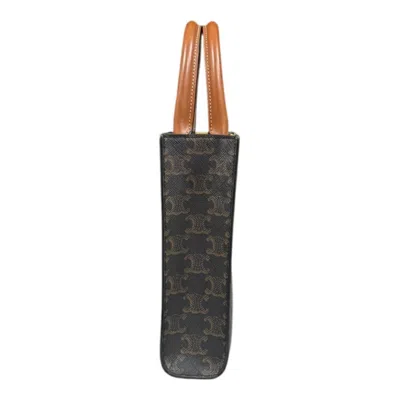 Pre-owned Celine Brown Coated Canvas Shoulder Bag ()