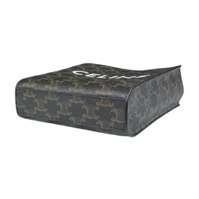 Pre-owned Celine Brown Coated Canvas Shoulder Bag ()
