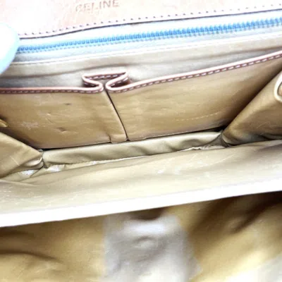 Pre-owned Celine Macadam Beige Pvc Leather Shoulder Bag ()