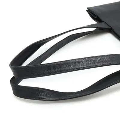 Pre-owned Chanel Black Grained Calfskin Shoulder Bag Tote Bag ()