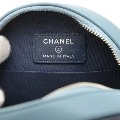 Pre-owned Chanel Blue Leather Pouch Shoulder Bag ()