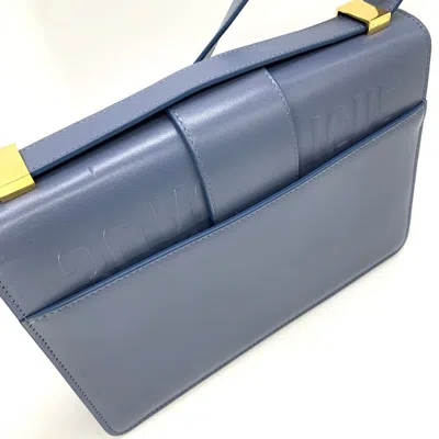 Pre-owned Dior Christian  Blue Leather Shoulder Bag ()