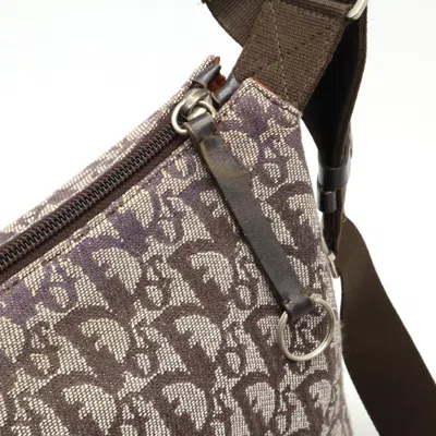 Pre-owned Dior Christian  Brown Jacquard Canvas Leather Shoulder Bag ()