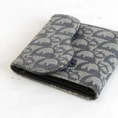Pre-owned Dior Christian  Trotter Blue Trotter Wallet (tri-fold) ()