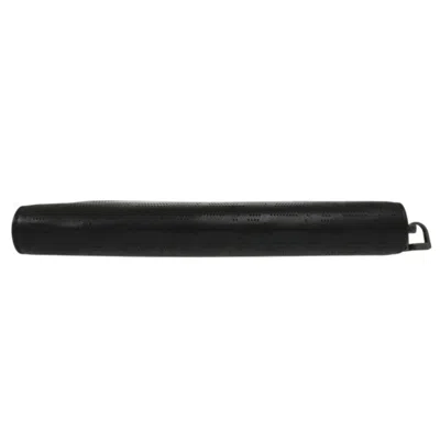 Pre-owned Christian Louboutin Black Gunmetal Leather Long Wallet (bi-fold) ()