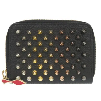 Pre-owned Christian Louboutin Black Leather Coin Purse/coin Case ()