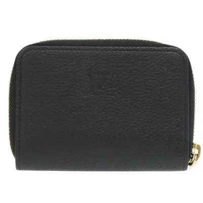 Pre-owned Christian Louboutin Black Leather Coin Purse/coin Case ()