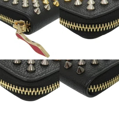 Pre-owned Christian Louboutin Black Leather Coin Purse/coin Case ()