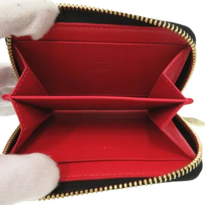 Pre-owned Christian Louboutin Black Leather Coin Purse/coin Case ()