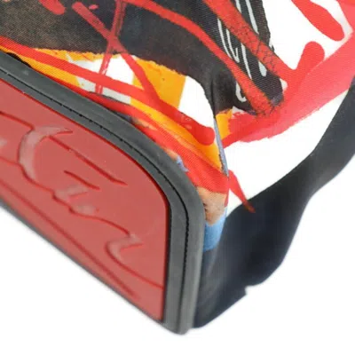 Pre-owned Christian Louboutin Multi-color Nylon Leather Backpack Handbag ()