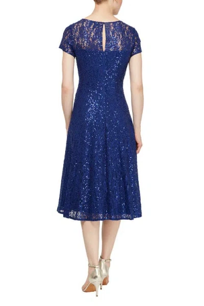 Sl Fashions 9119129 Formal Short Dress Cocktail In Blue