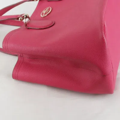 Pre-owned Coach Pink Leather Shoulder Bag ()