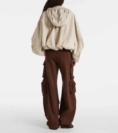 Attico Drawstring Jacket In Neutral