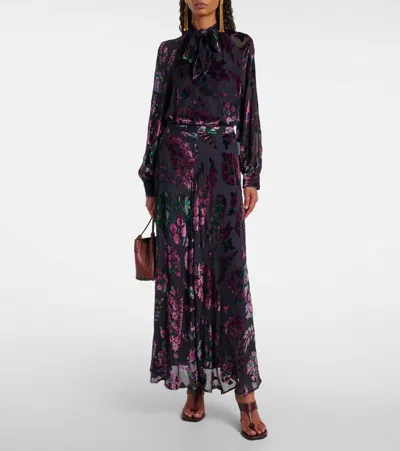 Etro A-line Burnout Skirt In Black