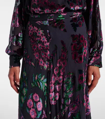 Etro A-line Burnout Skirt In Black