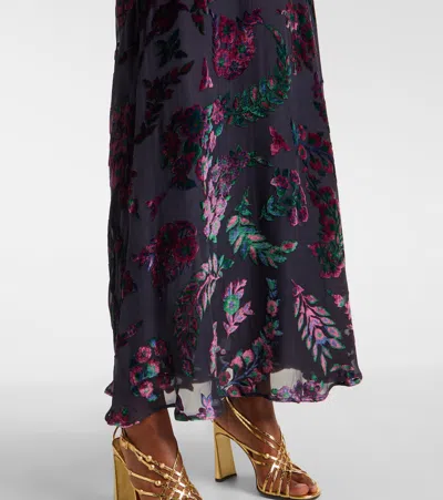 Etro A-line Burnout Skirt In Black