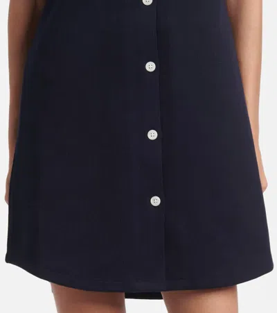 Thom Browne Collared Dress With Short Sleeves In Blue