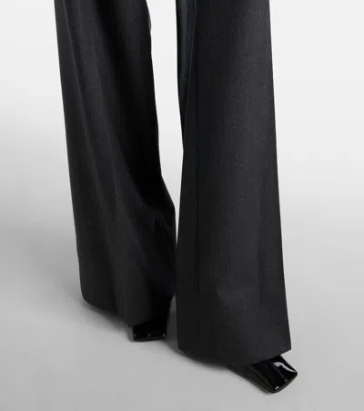 Stella Mccartney Pantalone In Lana Antracite  Donna In Gray