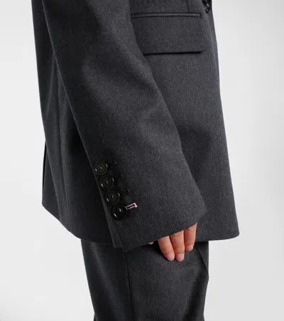 Stella Mccartney Tailored Flannel Boyfriend Jacket In Black