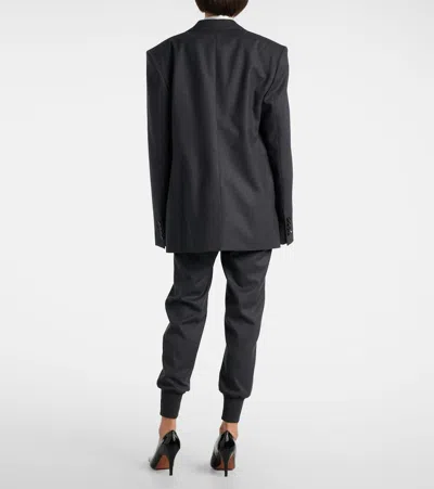 Stella Mccartney Tailored Flannel Boyfriend Jacket In Black