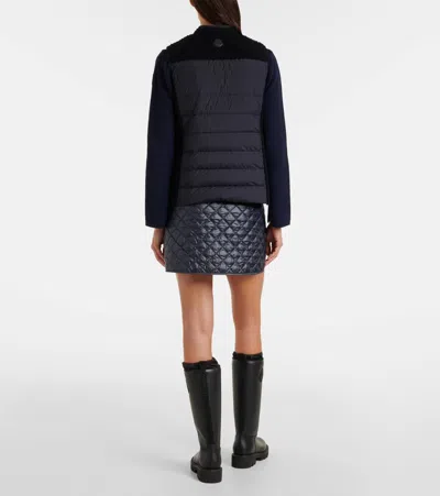 Moncler Fallavier Virgin Wool Down Vest In Blue