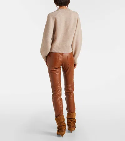 Isabel Marant Leandra Merino Wool & Cashmere Sweater In Brown