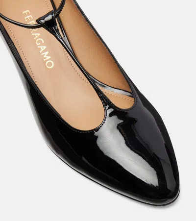 Ferragamo Pointed Toe Pumps With Spherical Heel Design In Black