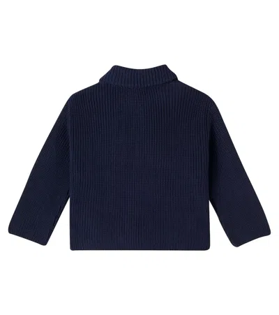 PANDA棉质半拉链毛衣