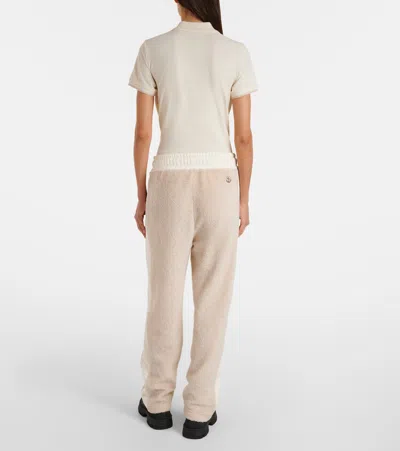 Moncler Side-stripe Drawstring Trousers In White