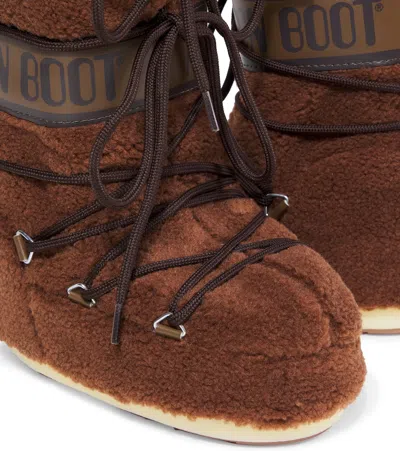 Moon Boot Icon Fleece Snow Boots In Brown