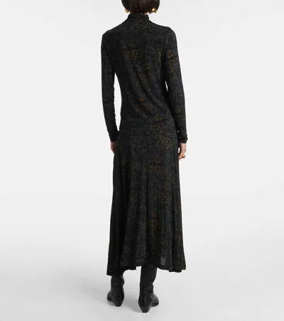 Ulla Johnson Aurelia Printed Stretch-jersey Turtleneck Top In Multi