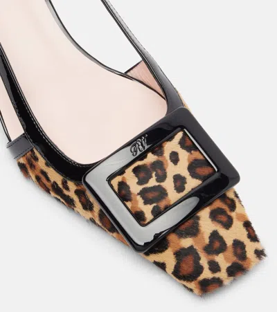 Roger Vivier Chic Slingback Block Heel Pump In Brown