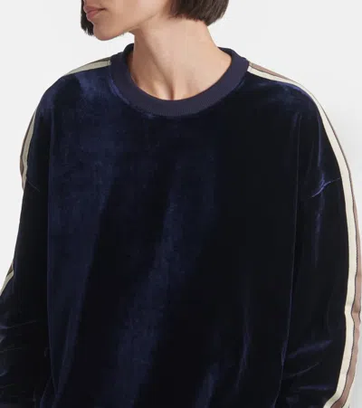 MONACO LISEL条纹天鹅绒运动衫