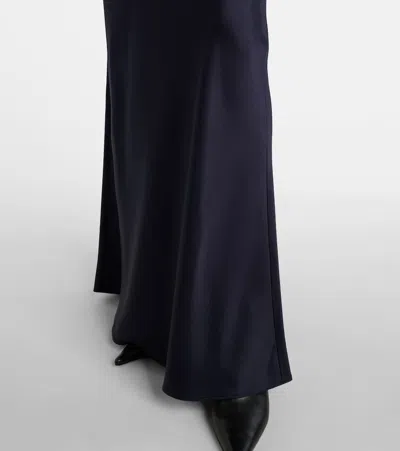 Stella Mccartney Caped Draped Gown In Blue