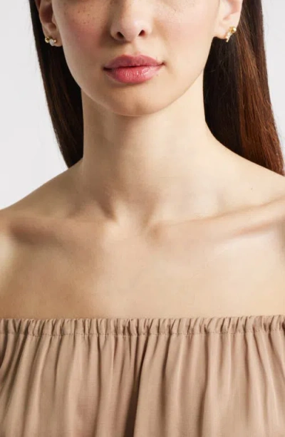 Nordstrom Set Of 3 Cubic Zirconia Assorted Stud Earrings In Gold