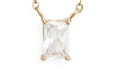 Nordstrom Set Of 2 Curb Chain & Cubic Zirconia Pendant Necklaces In Gold