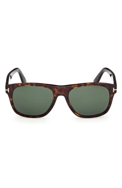 Tom Ford Ft1284 Tortoiseshell Rectangular Sunglasses In Multi