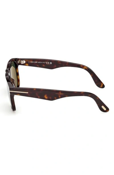 Tom Ford Ft1284 Tortoiseshell Rectangular Sunglasses In Multi