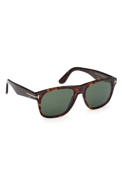 Tom Ford Ft1284 Tortoiseshell Rectangular Sunglasses In Multi