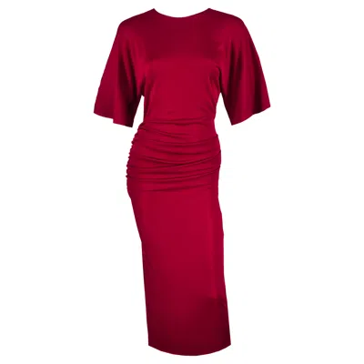 Me&thee Women's Neptune Moons Pink Midi Dress In Red