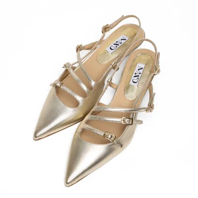 Mad Shoes Women's Gold Silver Mad Kitten Heel In Gold