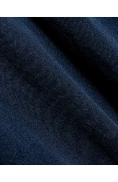 Billy Reid Long Sleeve Sueded Cotton Crewneck Shirt In Carbon Blue