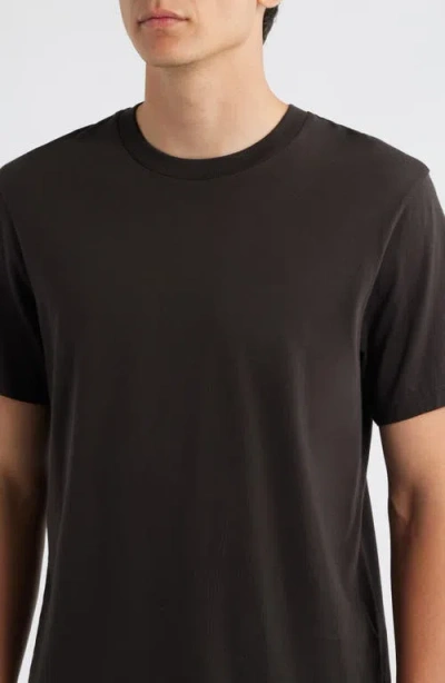 Frame Short Sleeve Light Cotton Tee In Brown
