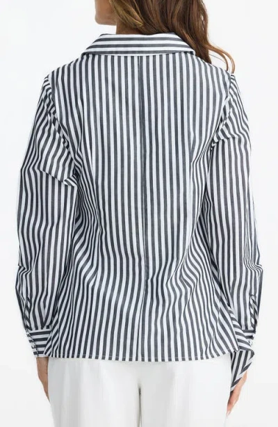 Brave + True Brave+true Nova Side Tie Shirt In Blue