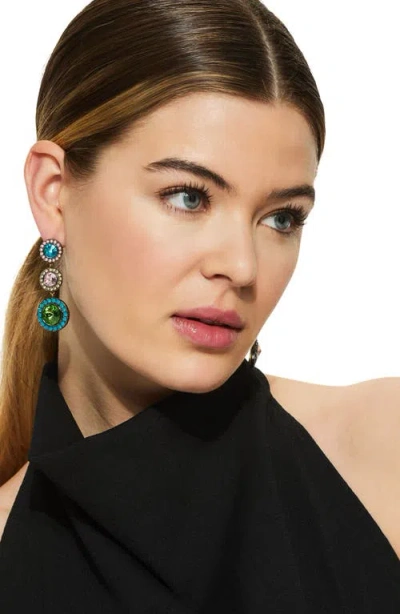 Kurt Geiger London Octavia Linear Drop Earrngs In Multi