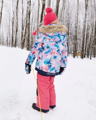 Deux Par Deux Girl Two-piece Play Snowsuit With Jacket In Pink