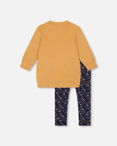 Deux Par Deux Tunic And Leggings Set In Yellow
