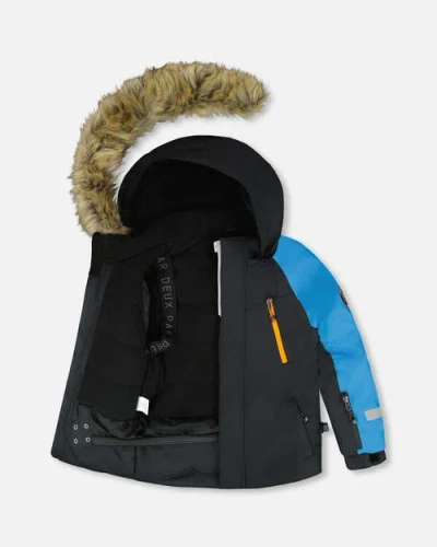 Deux Par Deux Boy Two-piece Play Snowsuit In Blue