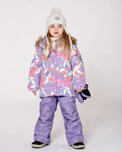 Deux Par Deux Two-piece Discover Snowsuit With Jacket In Purple